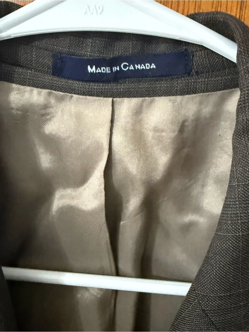 Chaps Ralph Lauren Brown Men's Blazer Sport Coat 46T 100% Wool Made In Canada